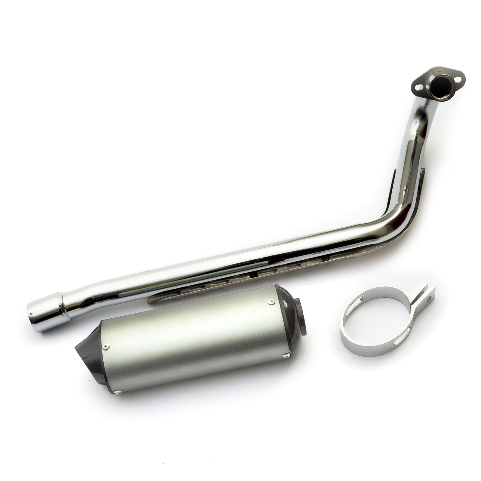 Pitbike Chrome Big Bore Exhaust System Complete For 110cc 125cc 140cc
