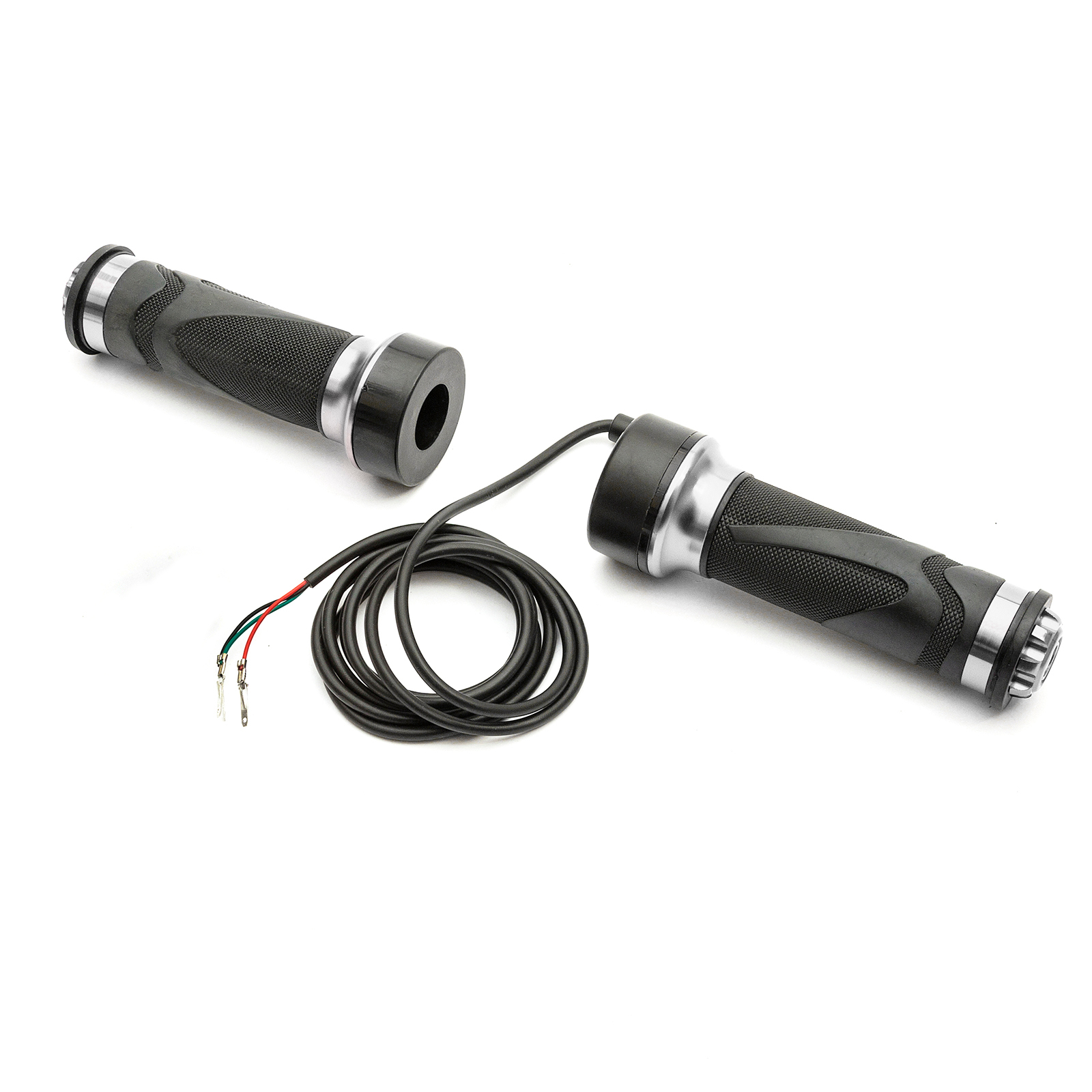 Electric E Scooter Bike 12v 24v 36v 12 24 36 Volt Twist Throttle Grip Set Silver