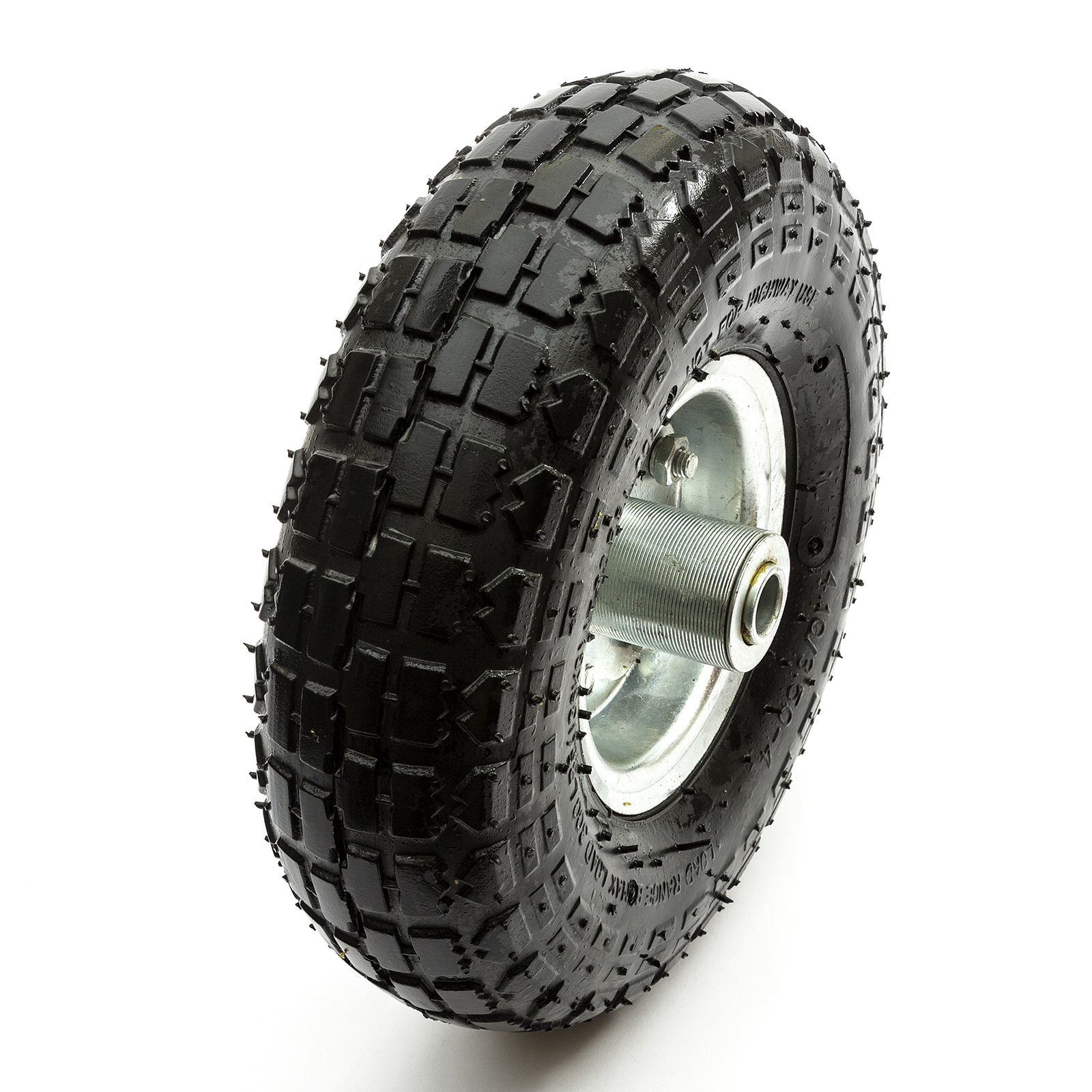 10 Inch 135kg Pneumatic Tyre & Wheel 4.10/3.504 Industrial Wheelbarrow