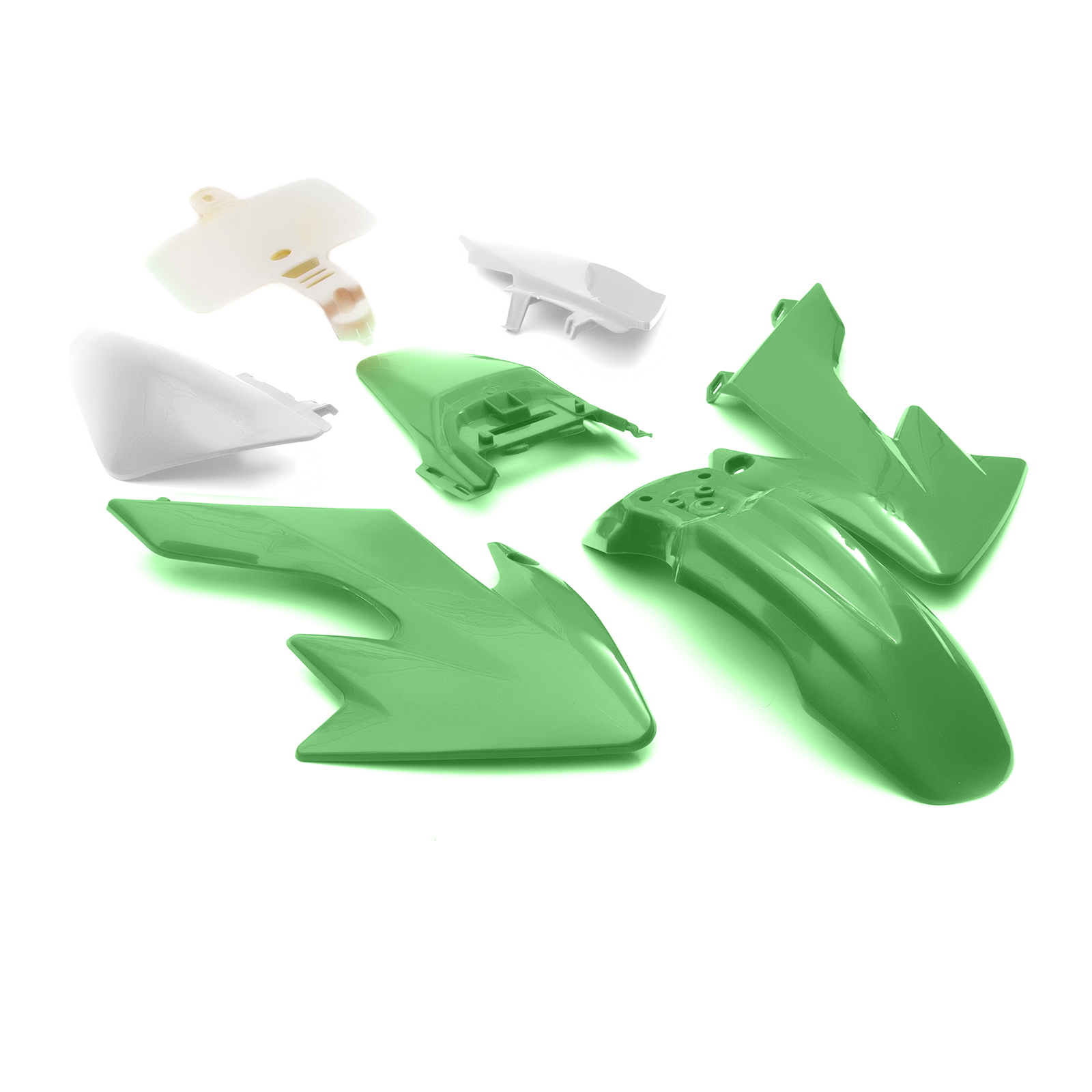 Pit Dirt Bike CRF 50 Plastic Set Green White 50cc 110cc 125cc CRF50 90cc Sticker eBay