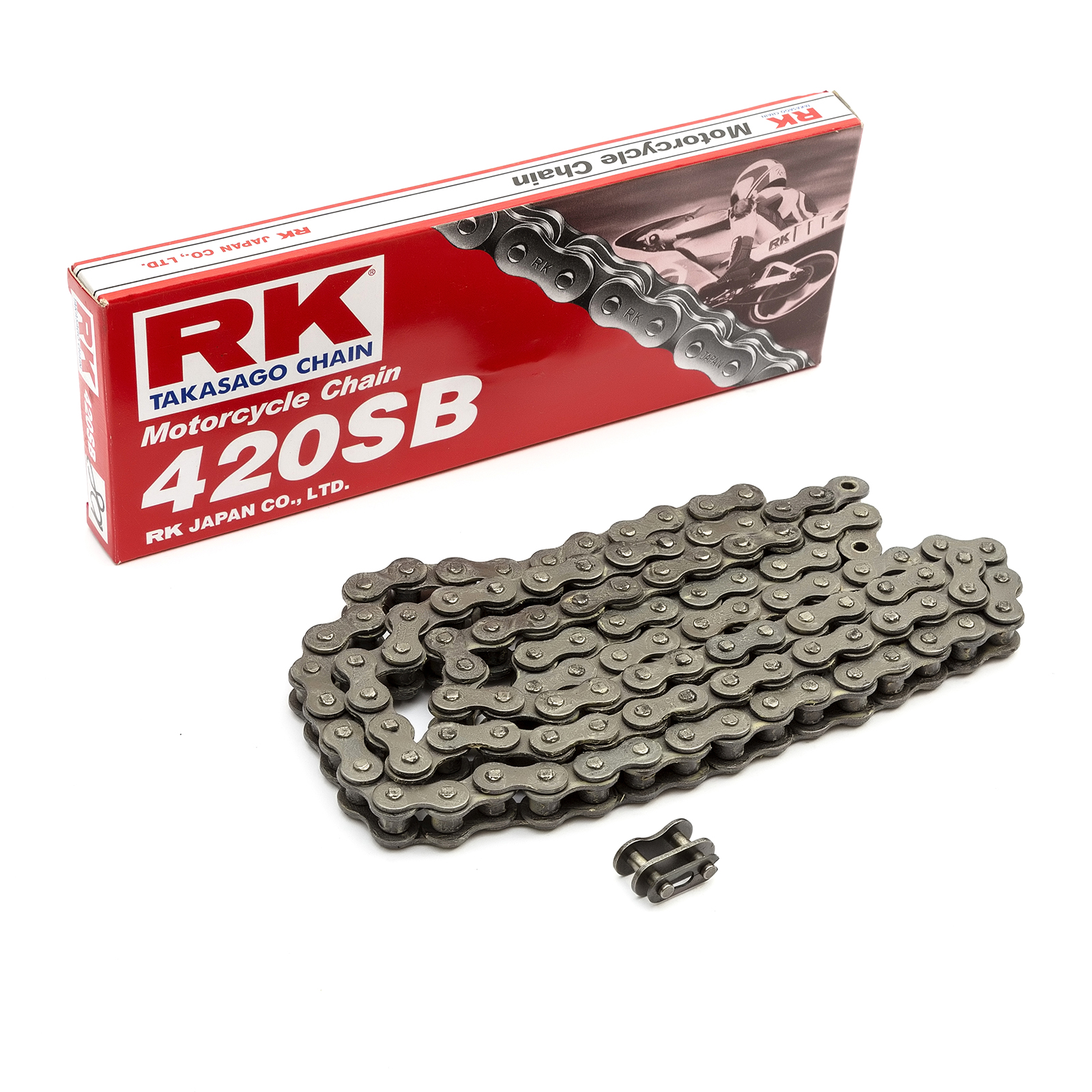 Pitbike Motorcycle Steel Drive Chain 420 SB 54 / 108 Link Steel RK ...