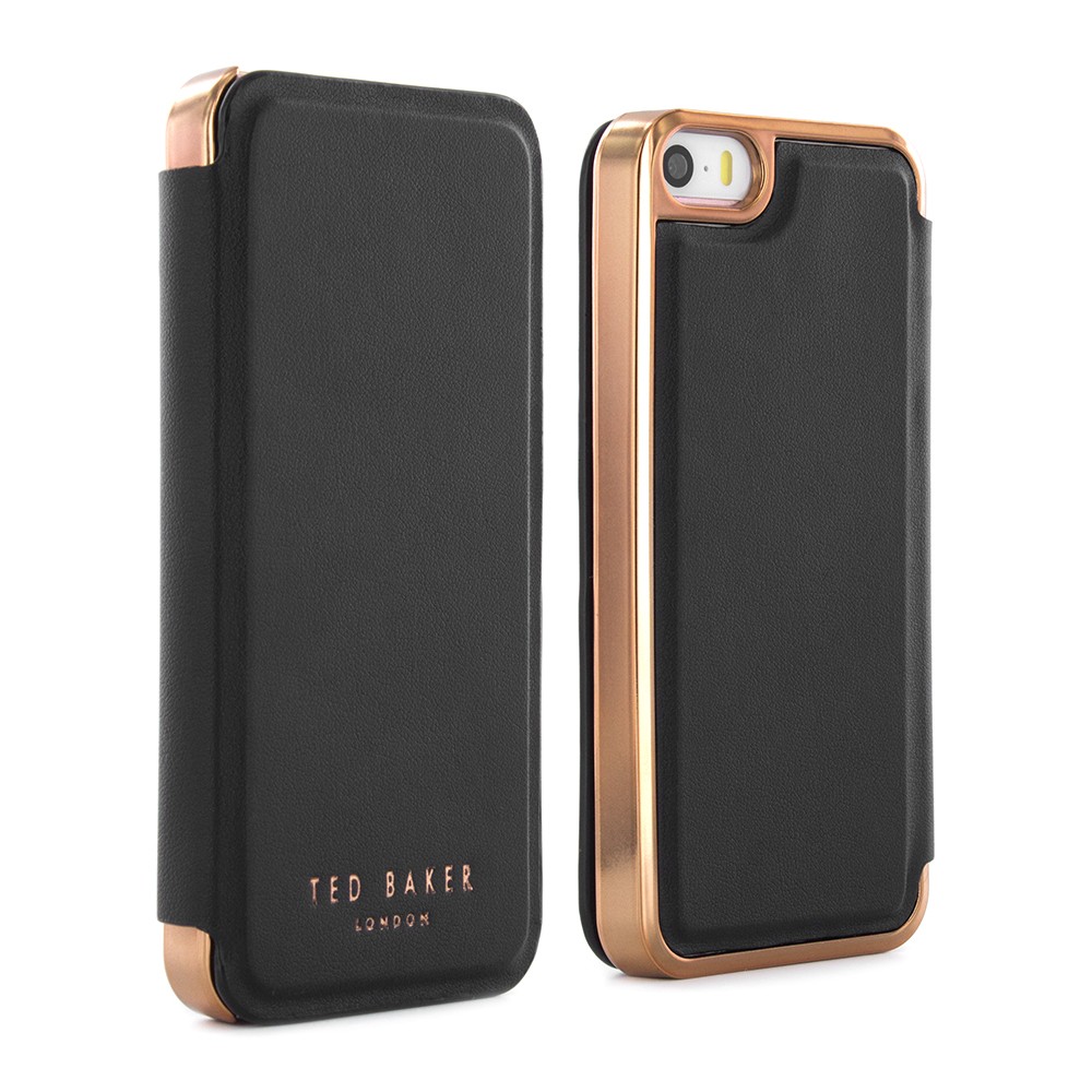 OFFICIAL Ted Baker SHAEN Mirror Folio Case for Apple iPhone with Black ...