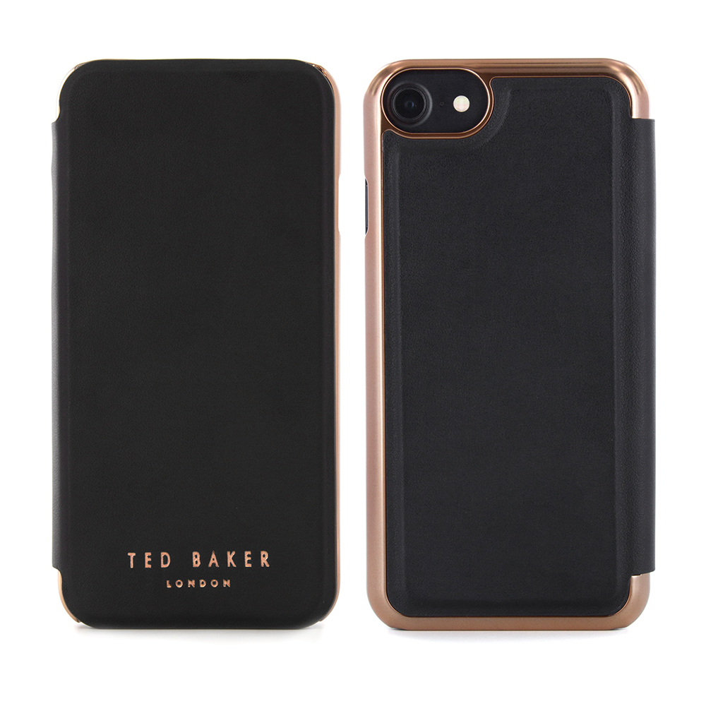 OFFICIAL Ted Baker SHAEN Mirror Folio Case for Apple iPhone with Black ...