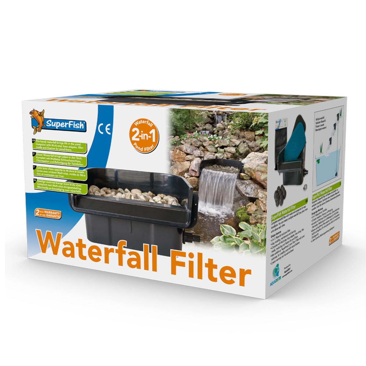 Pond Waterfall Feature Superfish 2in1 Waterfall & Filter Cascade