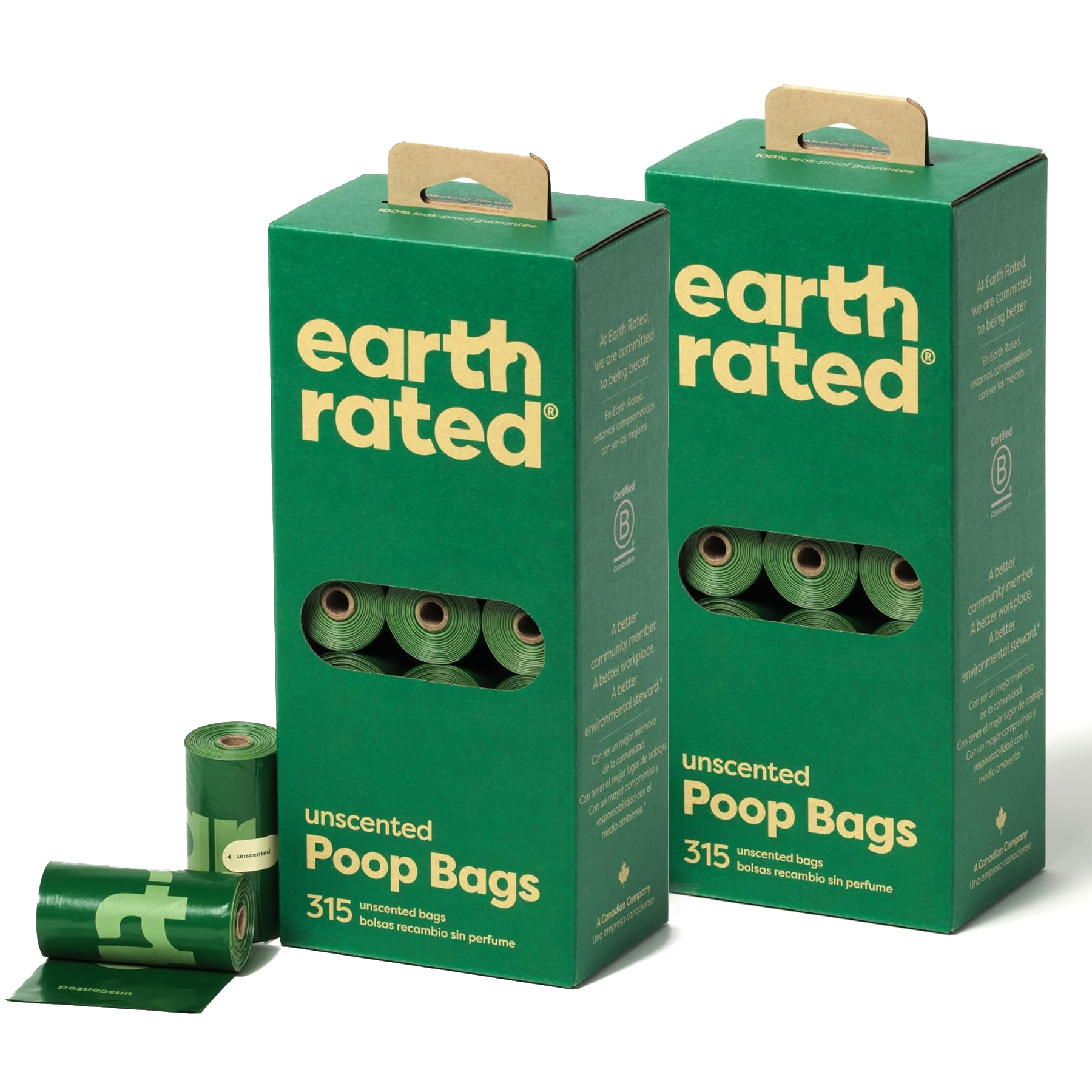 Earth Rated Dog Puppy Poo Bags Poop Waste Refill Roll Lavender Scented Dispenser - Picture 10 of 21