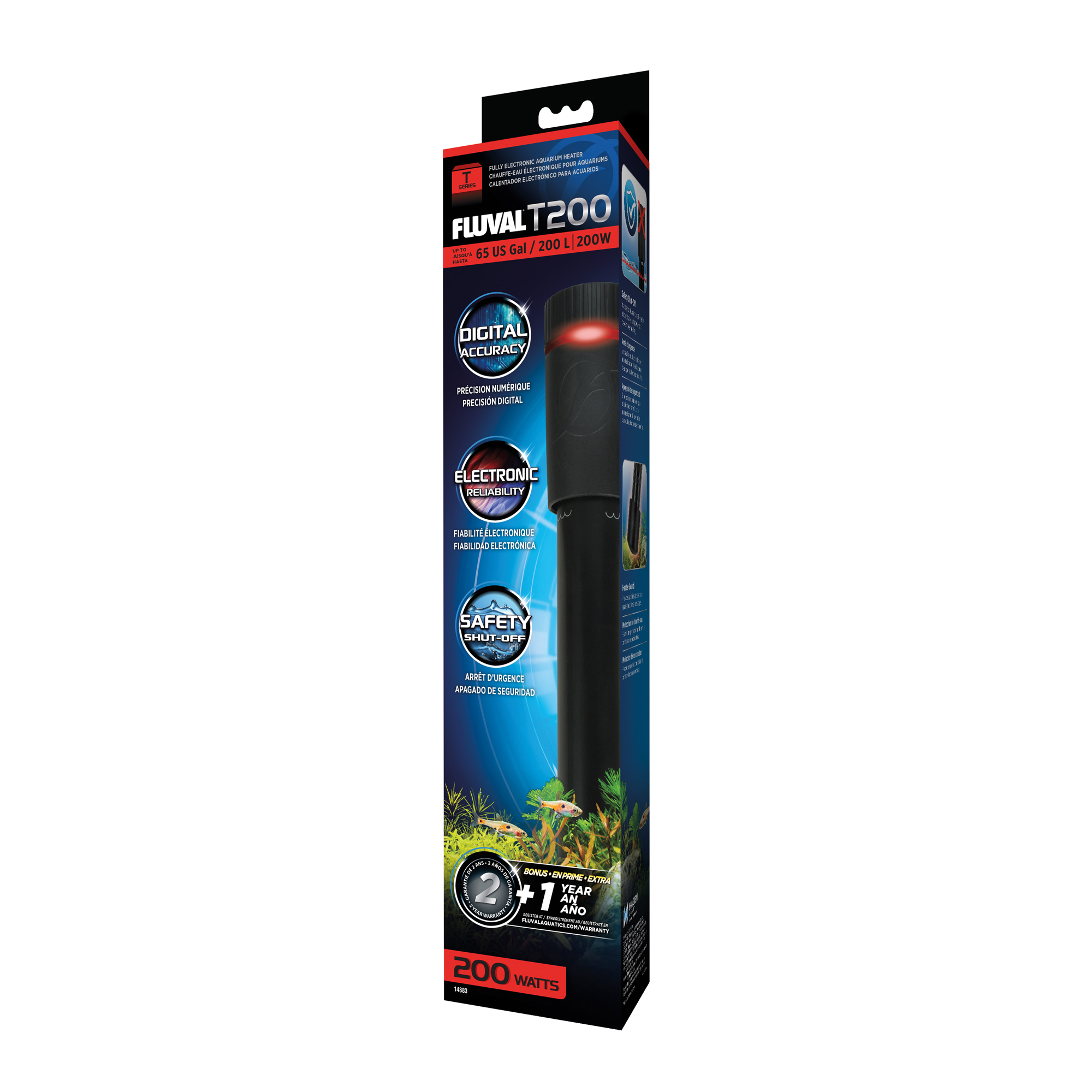 Fluval Aquarium Heaters Fish Tank T-SERIES Advanced 50w 100w 150w 200w 300w - Picture 11 of 12