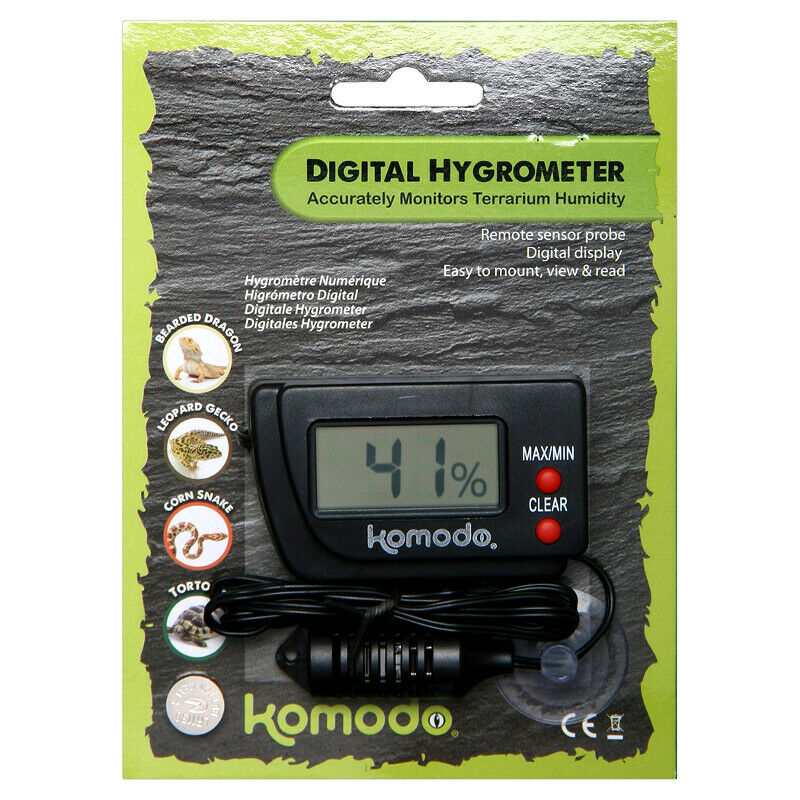 Komodo Digital Hygrometer Reptile Vivarium Humidity Gauge Meter Sensor