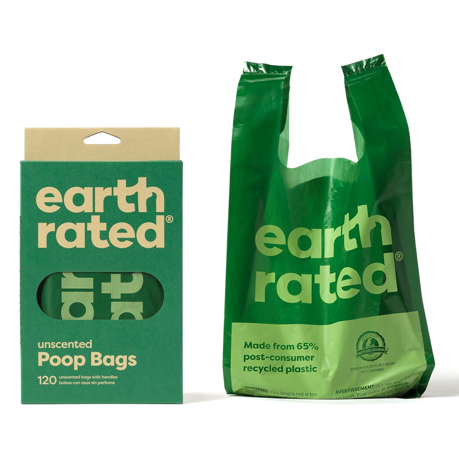 Earth Rated Dog Puppy Poo Bags Poop Waste Refill Roll Lavender Scented Dispenser - Picture 18 of 21
