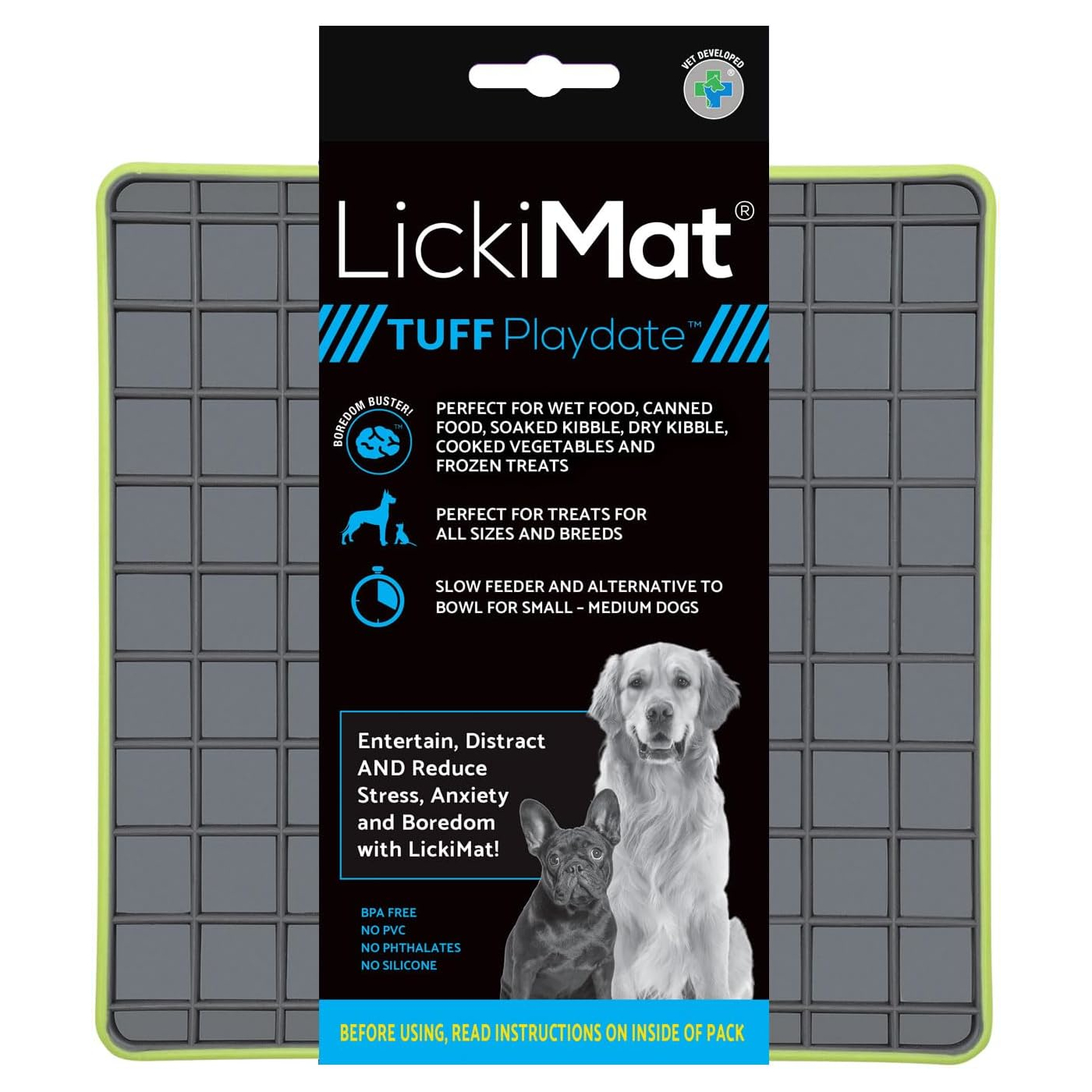 Dog Lick Mat LICKIMAT Dog Puppy Cat Treat Boredom Buster Interactive Slow Feeder - Picture 32 of 96