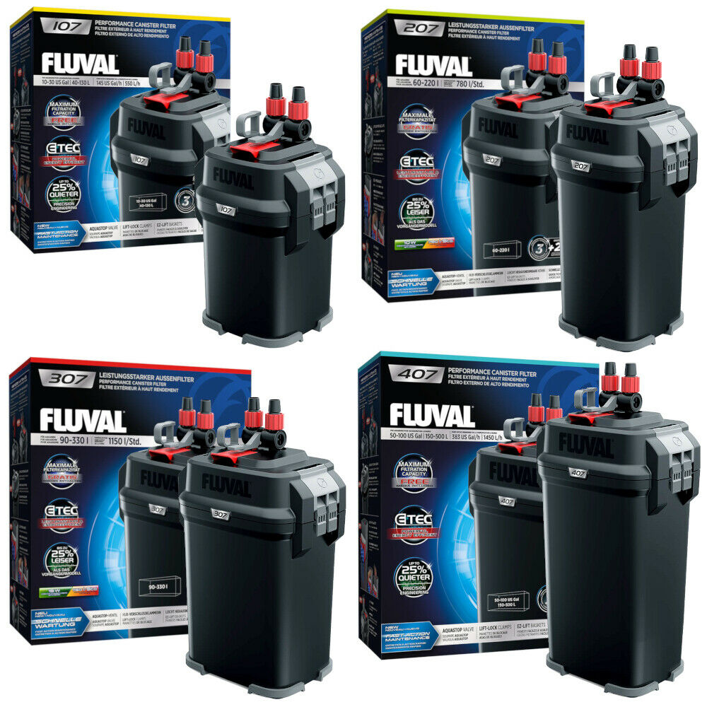 Fluval Aquarium Fish Tank External Canister Power Filters 107 207 307