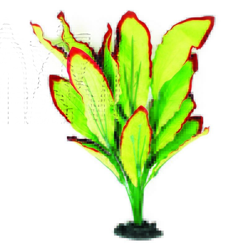 Aqua One Silk Plant Amazon Red Green 30cm Plastic Aquarium Fish Tanks