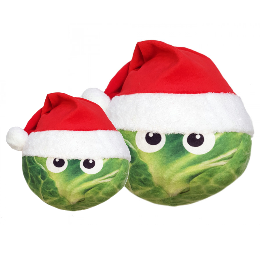 Ancol Christmas XMAS Dog Toys Soft Plush Brussel Sprouts ...