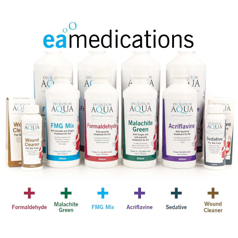 Evolution Aqua Pond Medications Koi Fish Fungal Parasite Bacterial