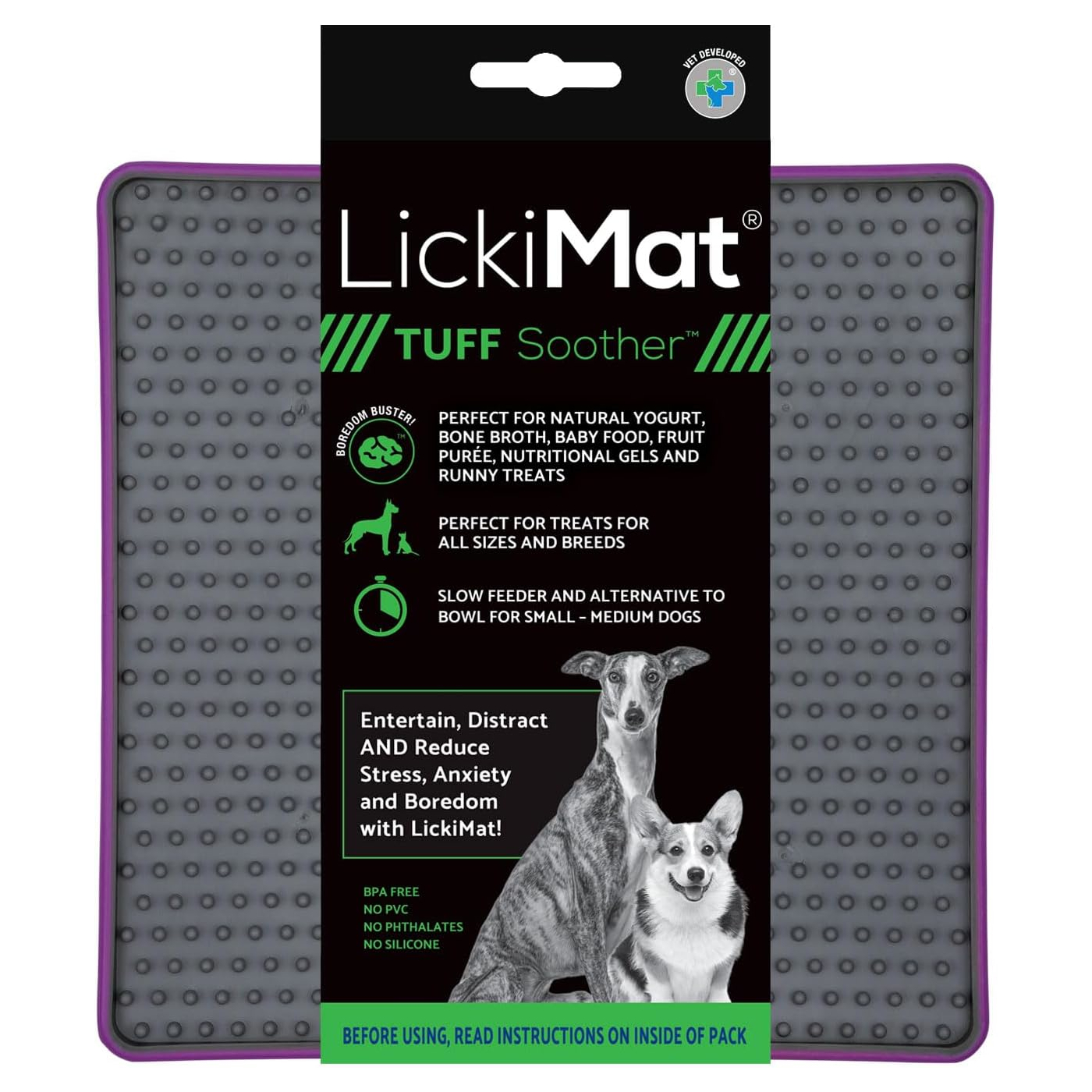 Dog Lick Mat LICKIMAT Dog Puppy Cat Treat Boredom Buster Interactive Slow Feeder - Picture 26 of 96