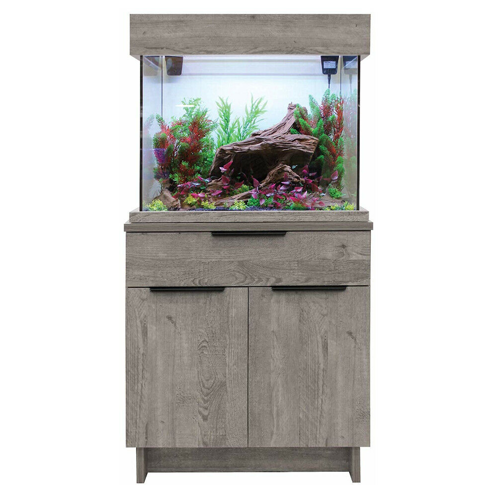 Aqua One Urban Oak Style Aquarium Fish Tank with With LEDs 63cm