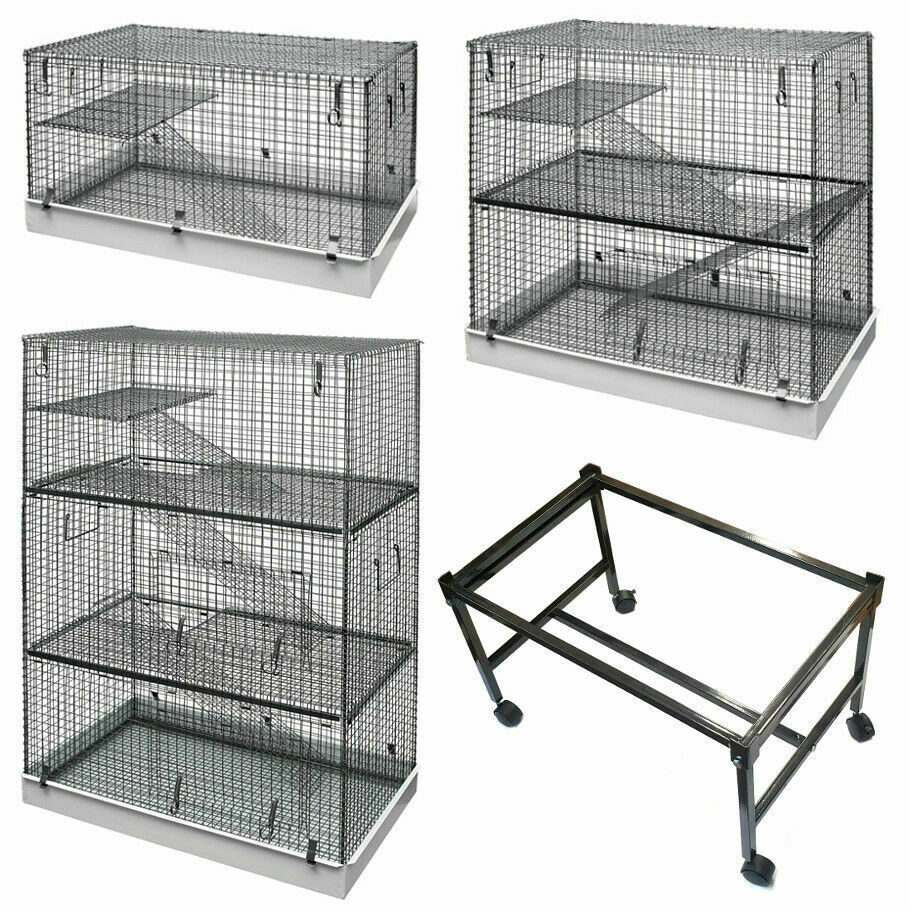 Lazy Bones Chinchilla Rat Ferret Metal Cage 1,2,3 Storey Optional Stand