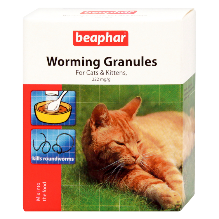 Beaphar Worming Granules Powder for Cats & Kittens Dewormer Kills