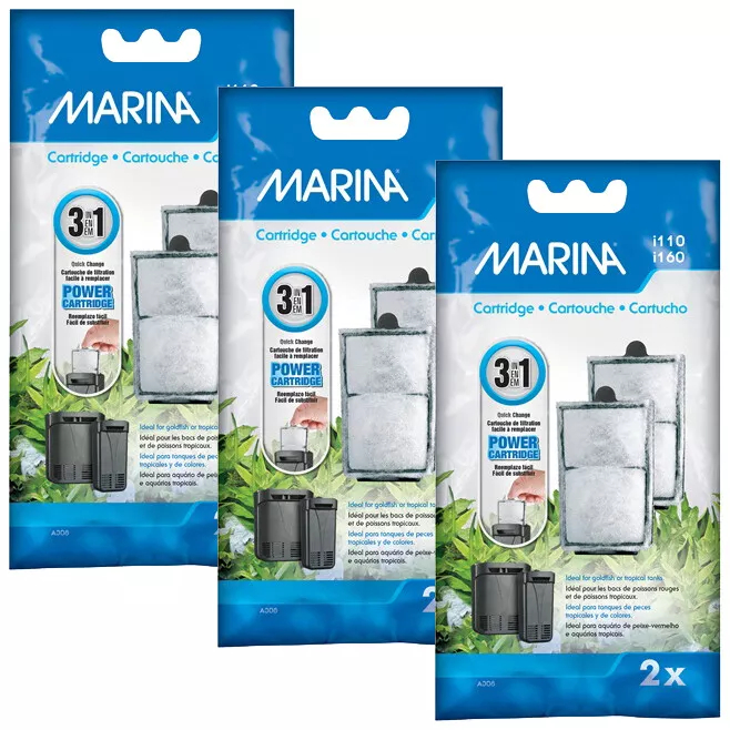 Filtros internos para acuario Marina i25 i110 i160 medios de cartucho para pecera eléctrica - Imagen 8 de 8