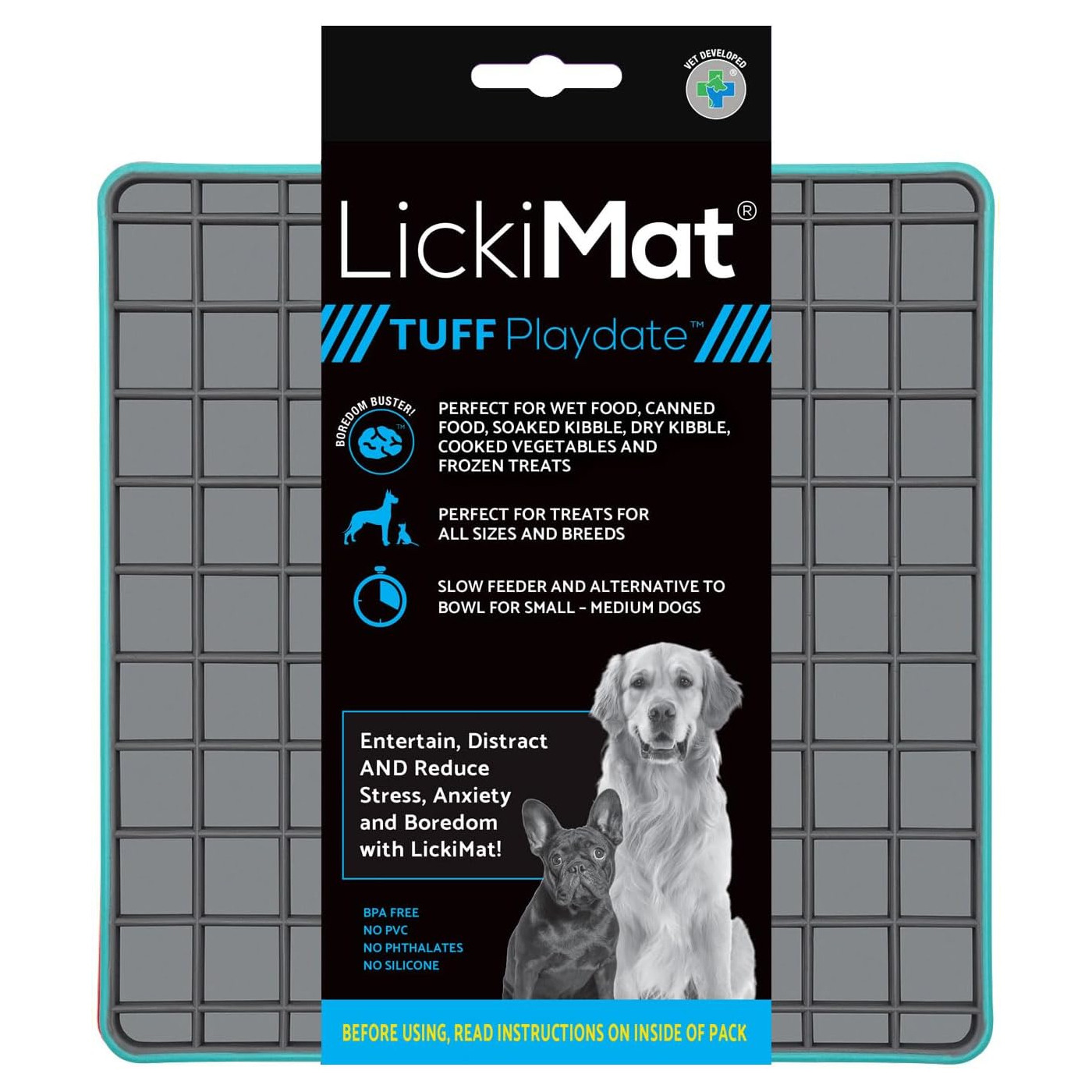 Dog Lick Mat LICKIMAT Dog Puppy Cat Treat Boredom Buster Interactive Slow Feeder - Picture 80 of 96