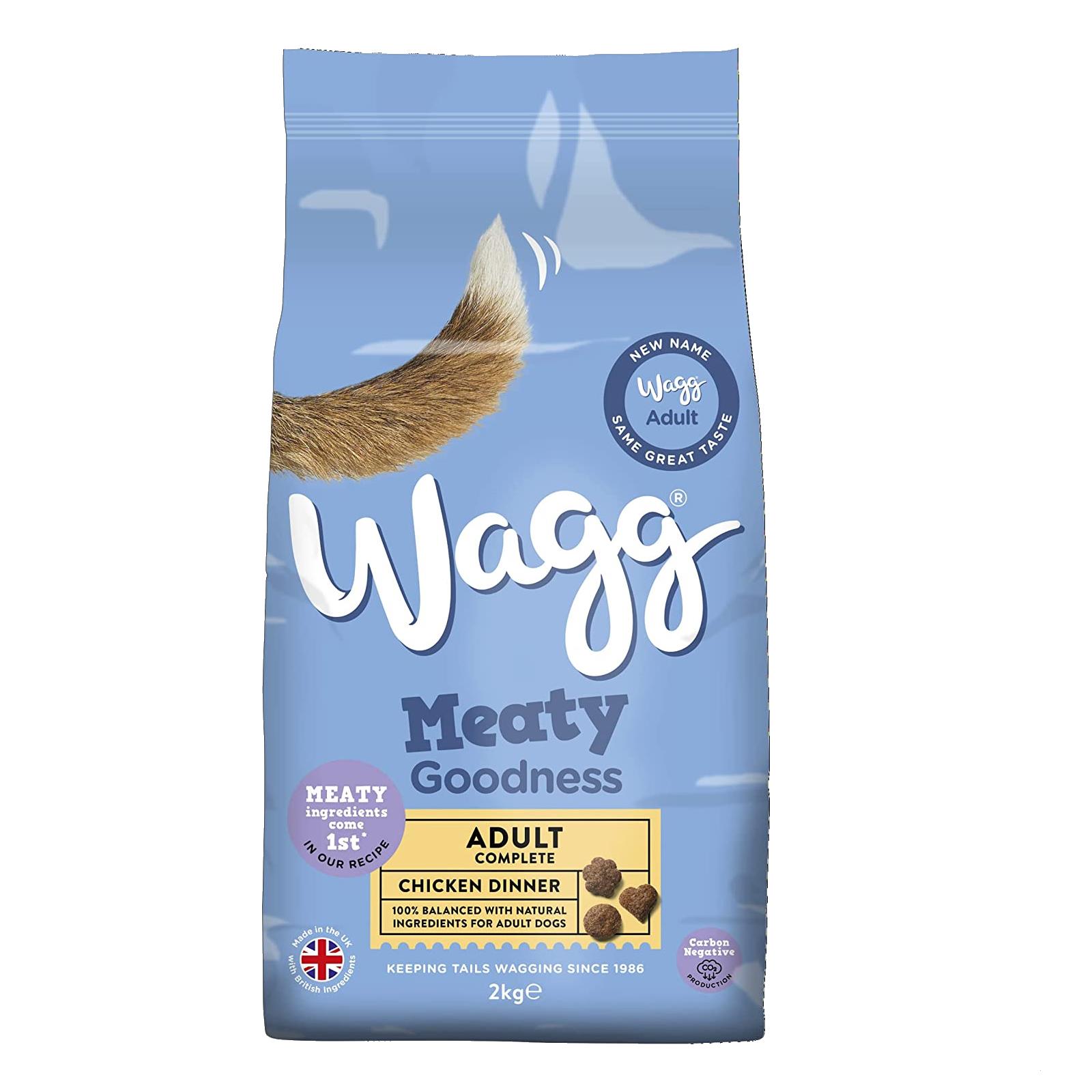 Dry Dog Food Wagg Adult Complete Chicken Veg Kibble Digestive Health 2kg or 12kg eBay