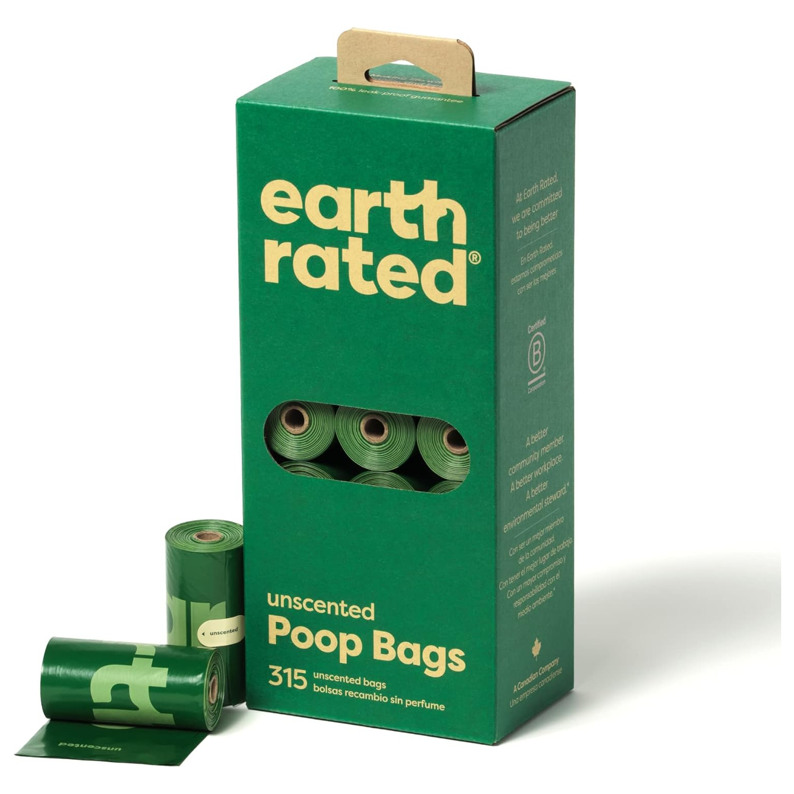 Earth Rated Dog Puppy Poo Bags Poop Waste Refill Roll Lavender Scented Dispenser - Picture 12 of 21