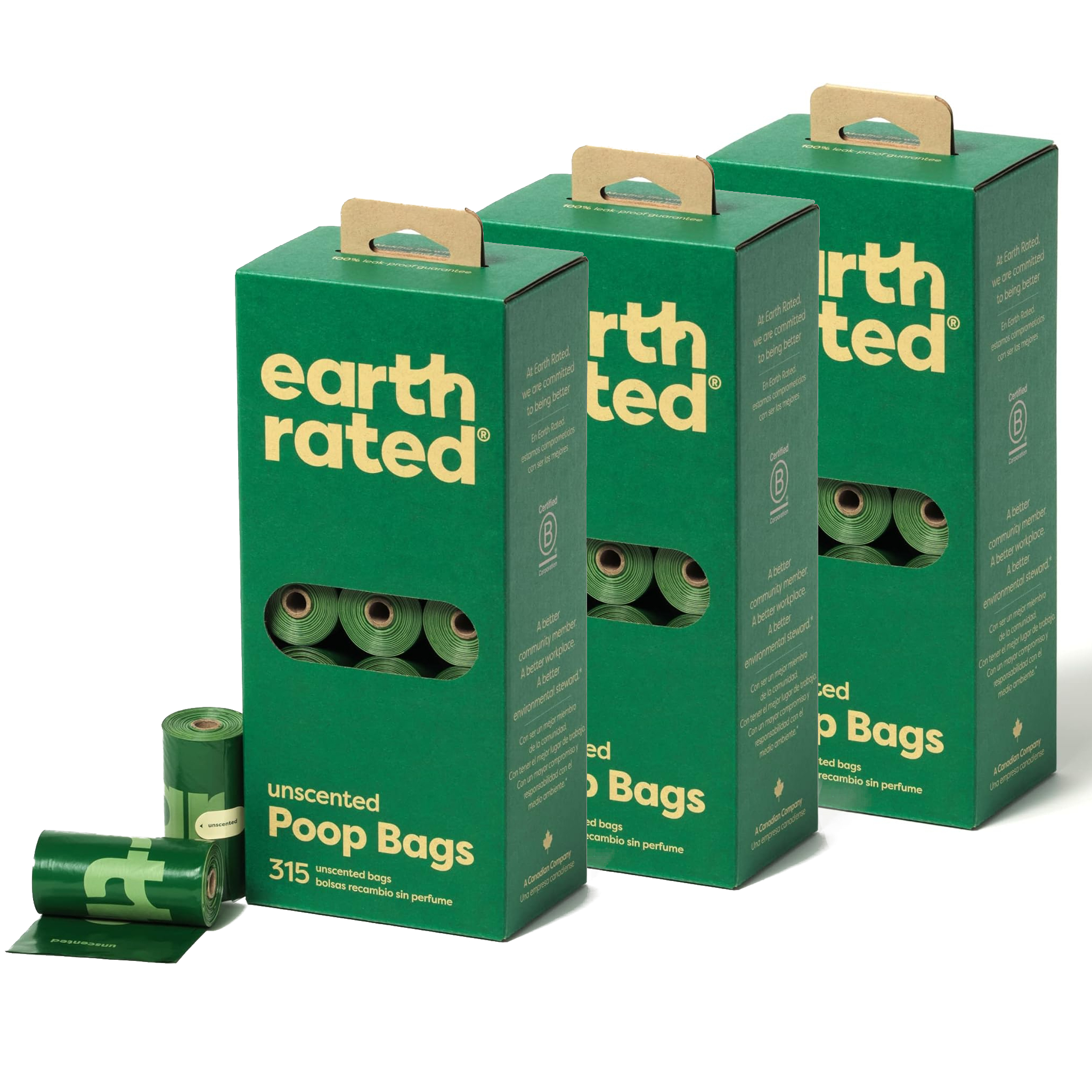 Earth Rated Dog Puppy Poo Bags Poop Waste Refill Roll Lavender Scented Dispenser - Picture 6 of 21