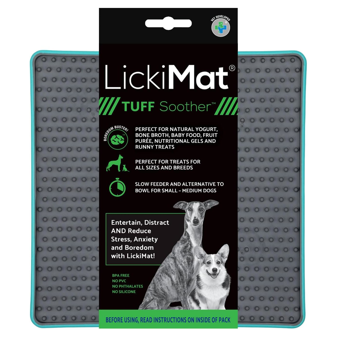 Dog Lick Mat LICKIMAT Dog Puppy Cat Treat Boredom Buster Interactive Slow Feeder - Picture 18 of 96