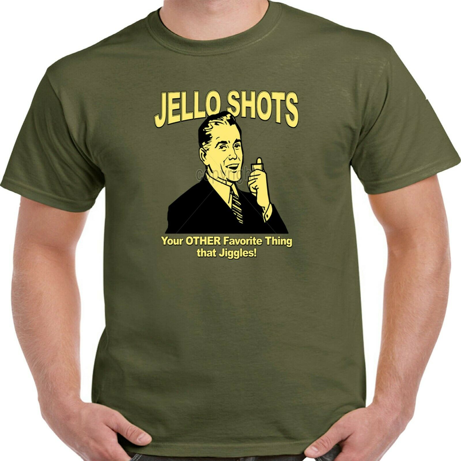 Mens Funny Slogan T Shirt Jello Shots Retro Vintage Joke Dad Gift Present  S-3X | Hotrod 58