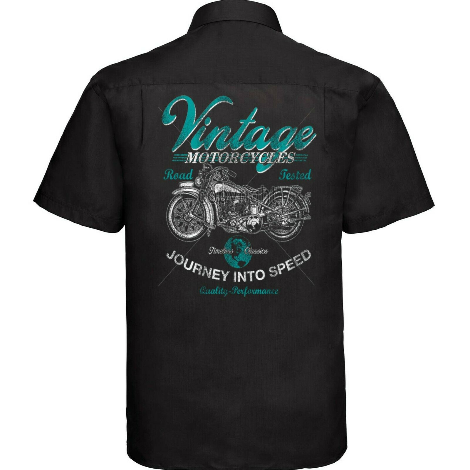 Biker T-shirt vintage Harley Motif American Chopper Garage Shop 4239 BL
