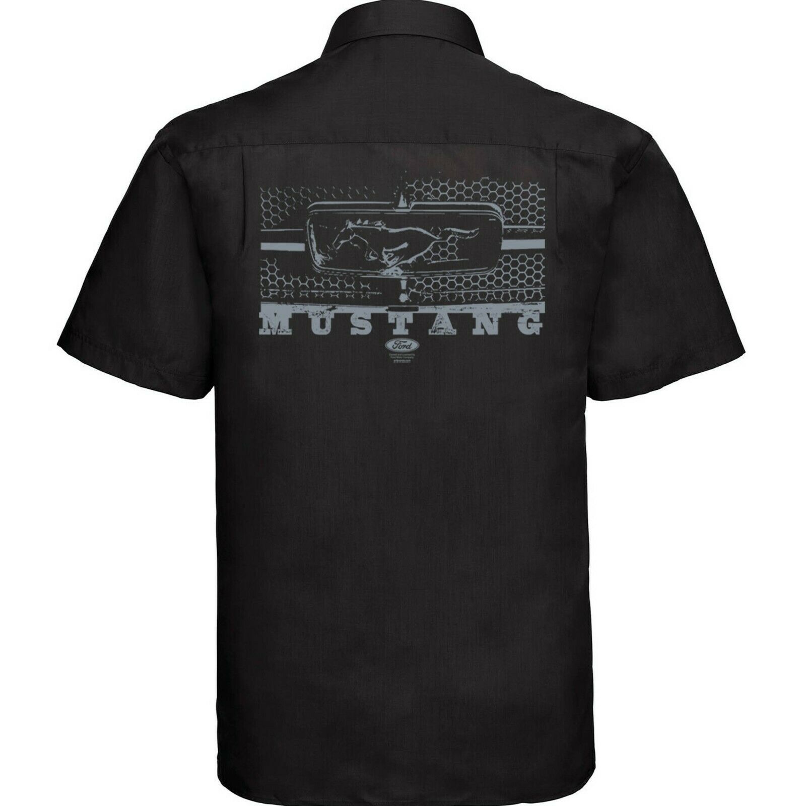 Mens Ford Mustang Mechanic Garage Work Shirt Licensed V8 Muscle Car ...