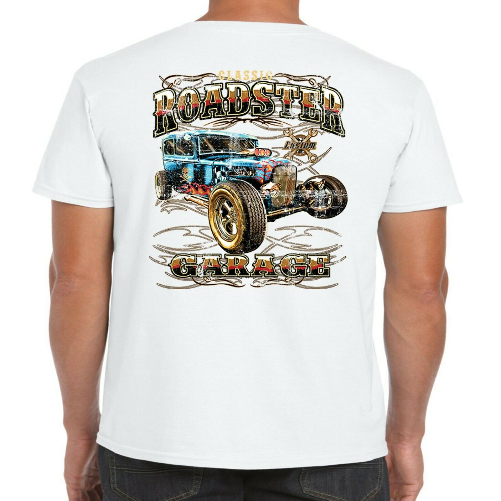 Mens Hotrod 58 Hot Rod T Shirt American Classic Vintage Roadster V8 Car ...
