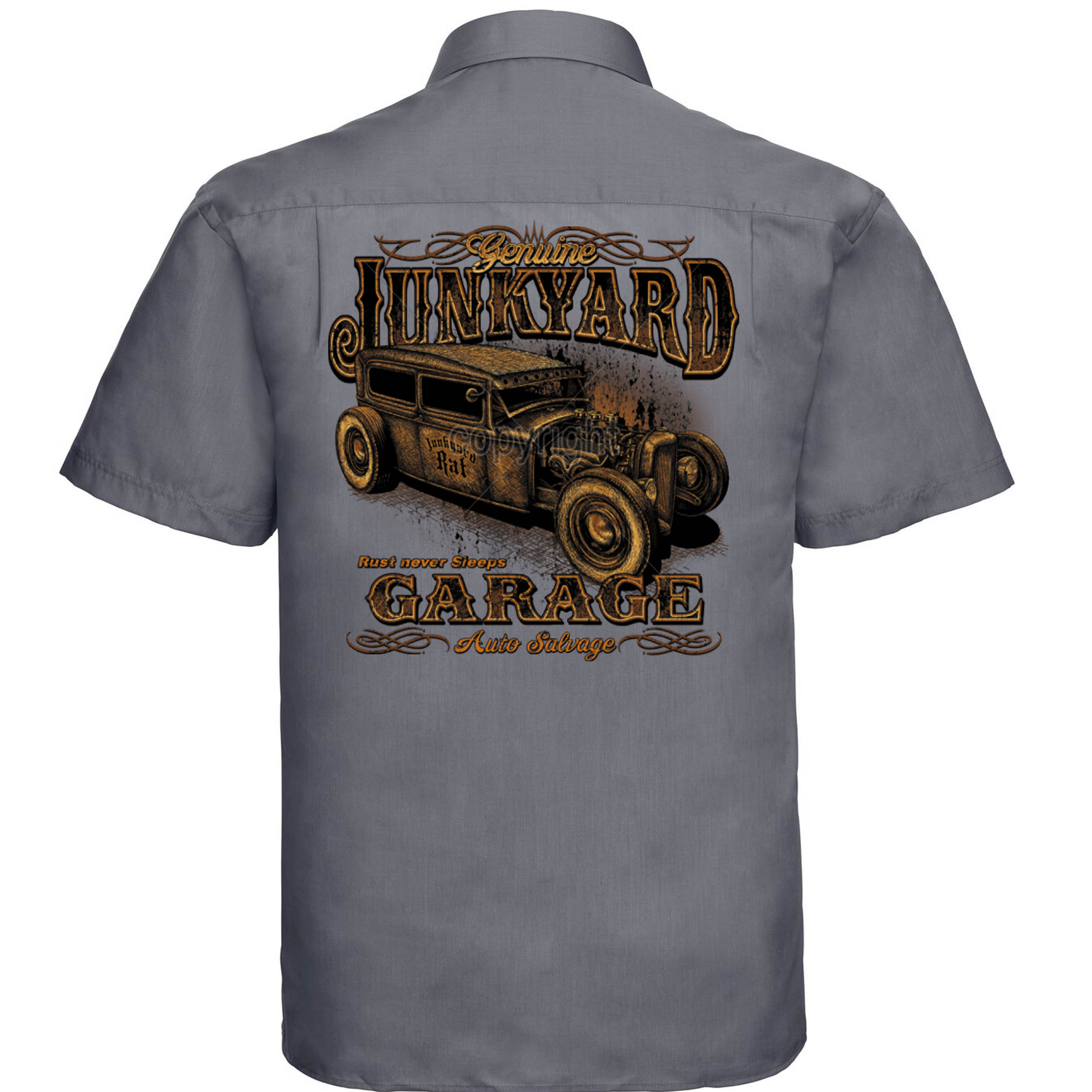 Hotrod 58 Garage Mechanic Work Shirt T Vintage Rockabilly American Car ...