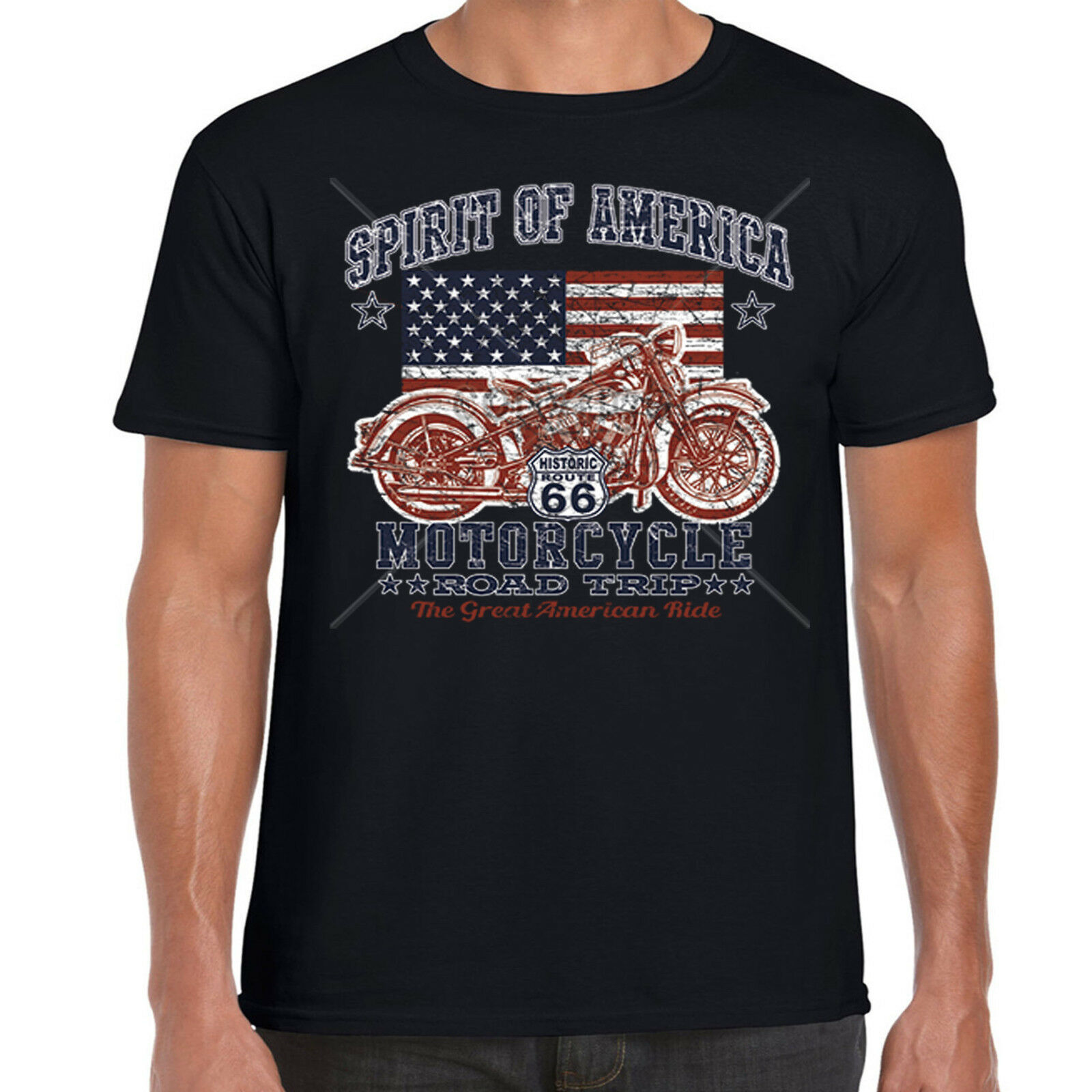 Mens Biker T Shirt Motorcycle Motorbike Custom Classic Bobber Chopper 125