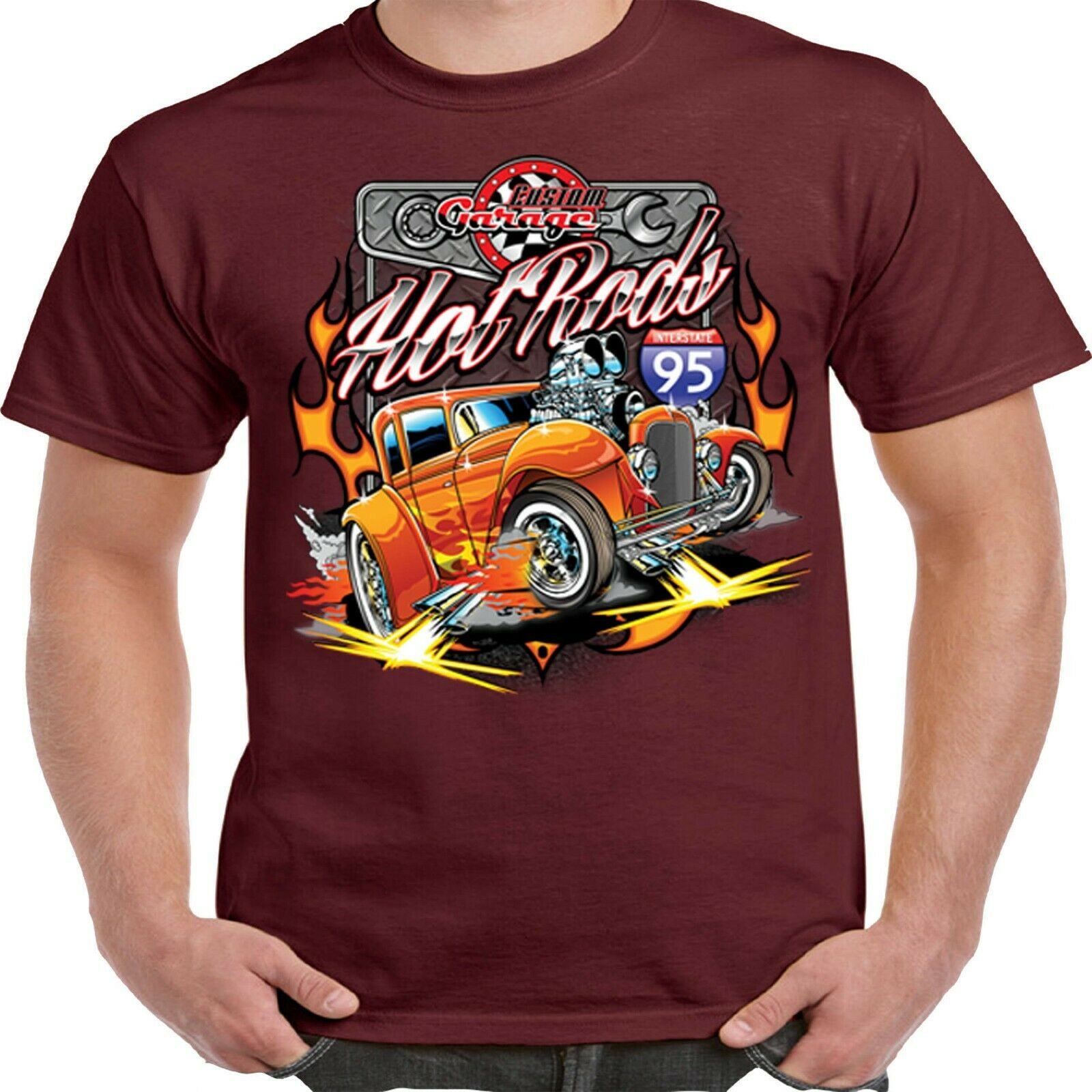 Hotrod 58 t shirt Hot Rat Rod Remplissez Er Up Drag Strip Racing DRAGSTER RACE CAR 162