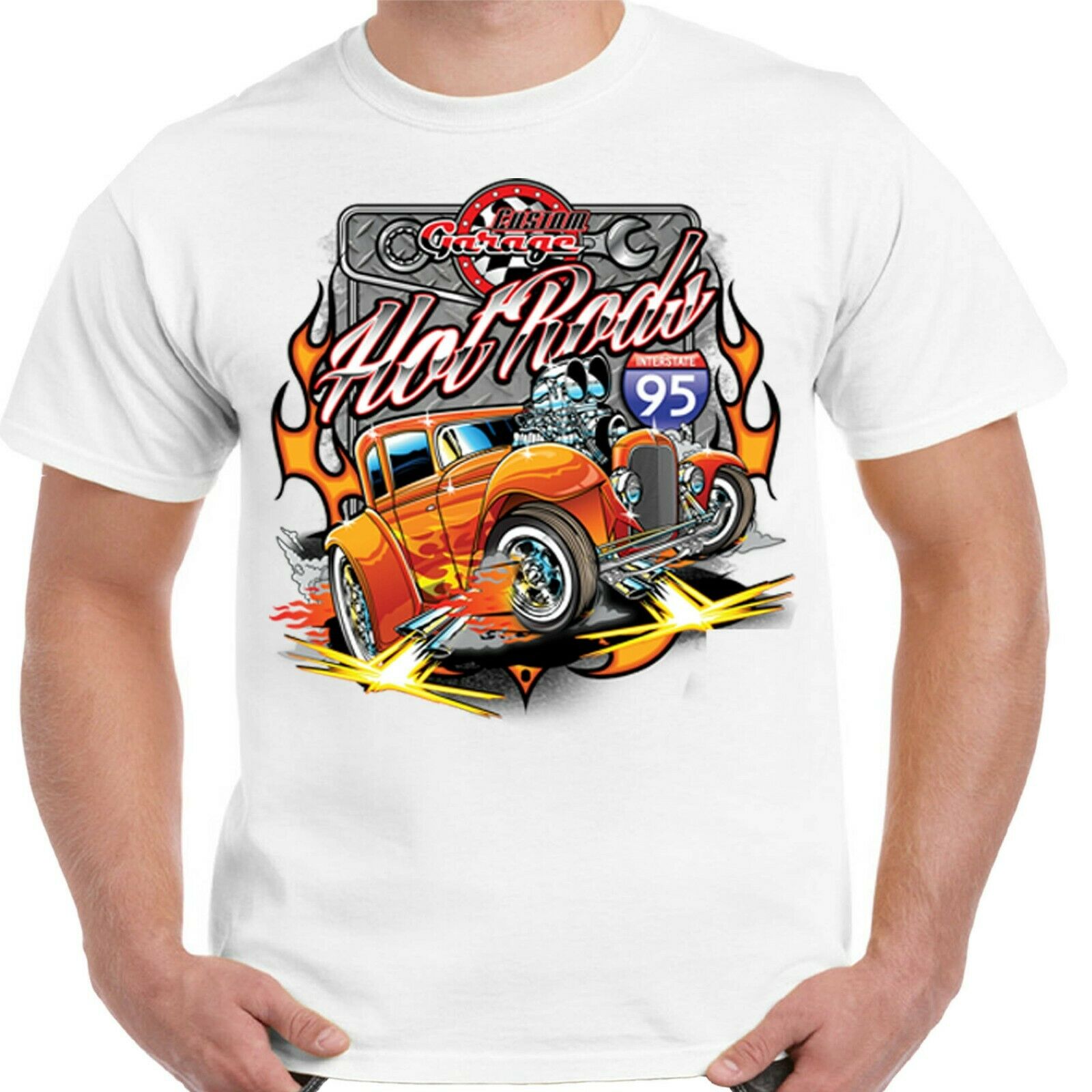 Homme Hotrod 58 Hot Rod T-shirt à manches longues American Classic Vintage Mopar Voiture 18
