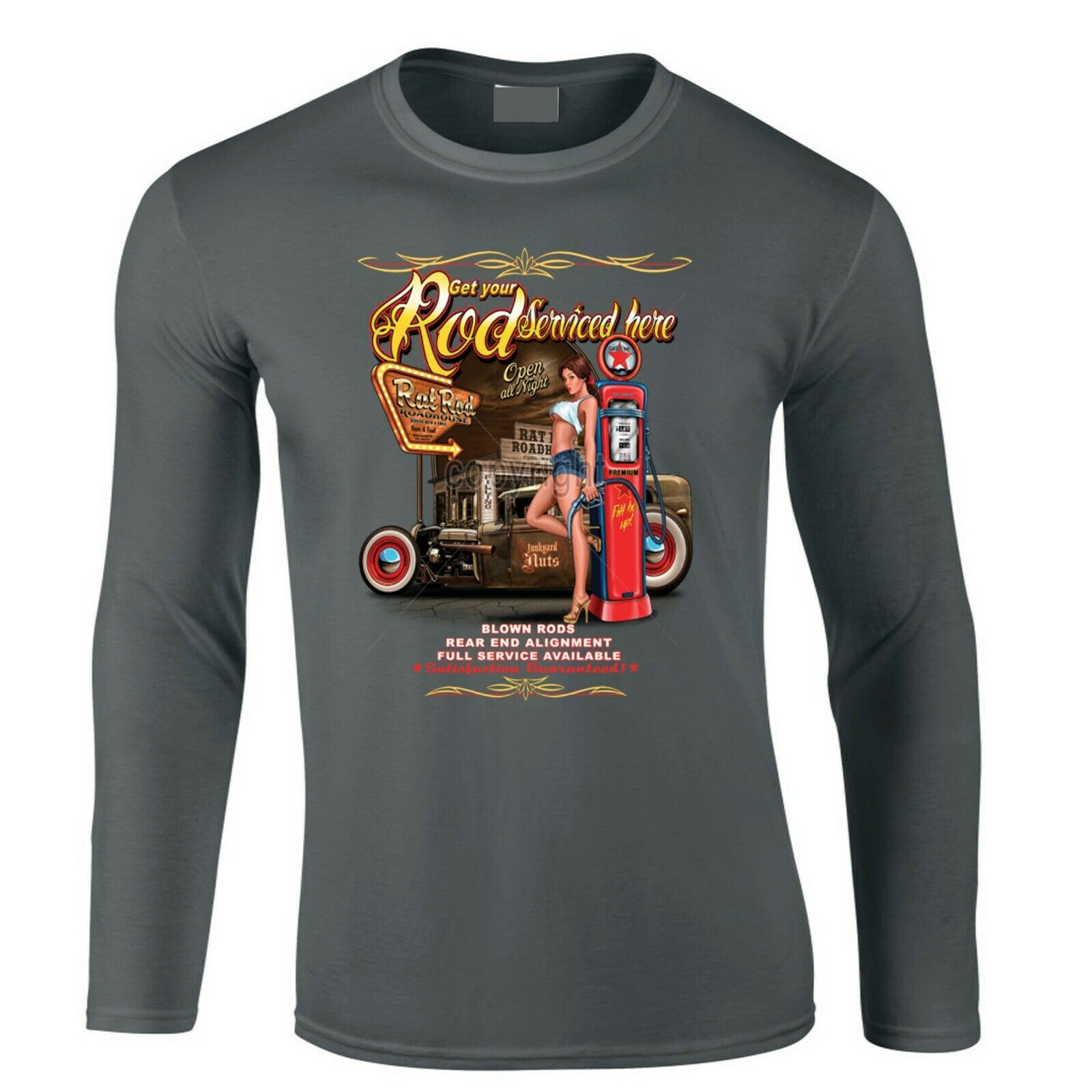Mens Hotrod 58 Hot rat rod T Shirt American Custom Car Garage Vintage Coast 88