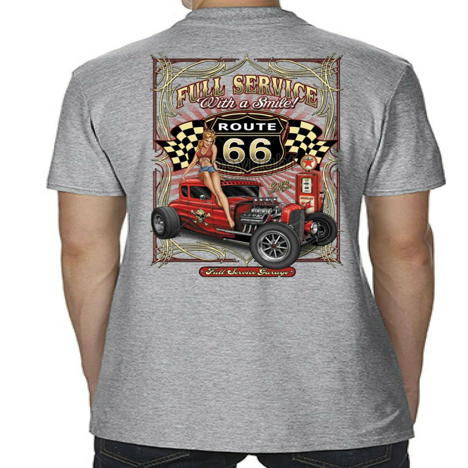 Mens Hotrod 58 Hot Rat Rod Polo Shirt American Classic Vintage Speed