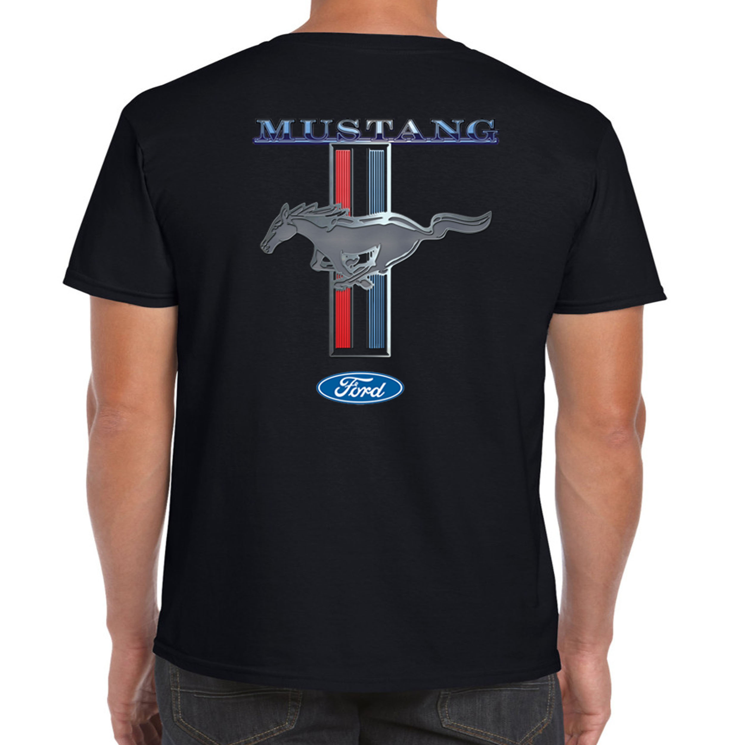 Mens Ford Mustang T Shirt Genuine Classic Vintage American Muscle Car Clothing