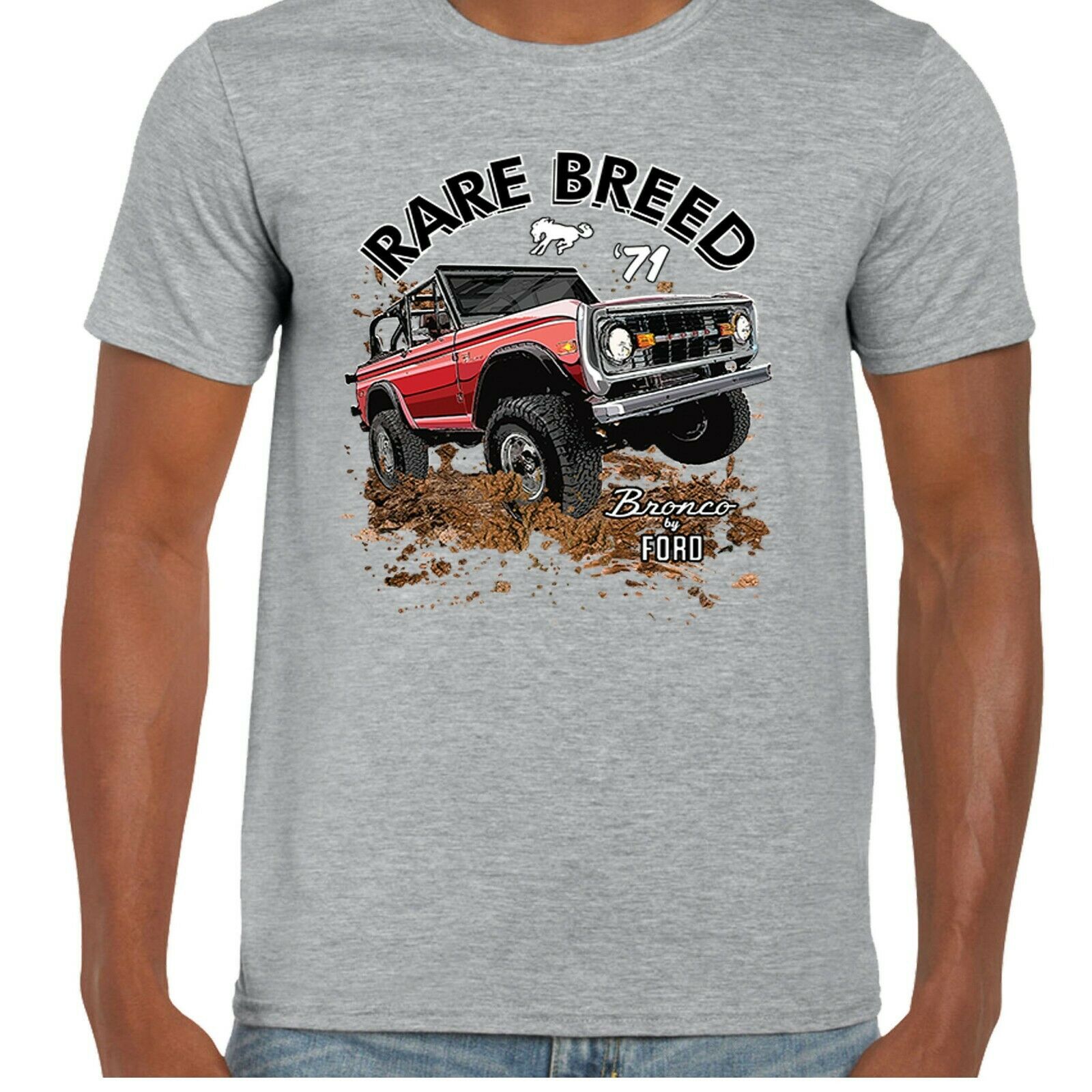 Mens Ford Bronco T Shirt American Vintage Classic Retro 4x4 Truck Off Road 70's | eBay