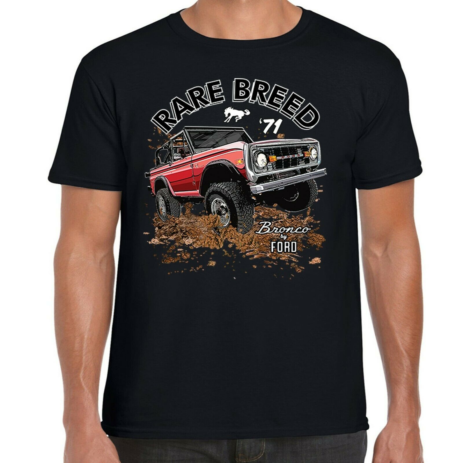 Mens Ford Bronco T Shirt American Vintage Classic Retro 4x4 Truck Off Road 70's | eBay