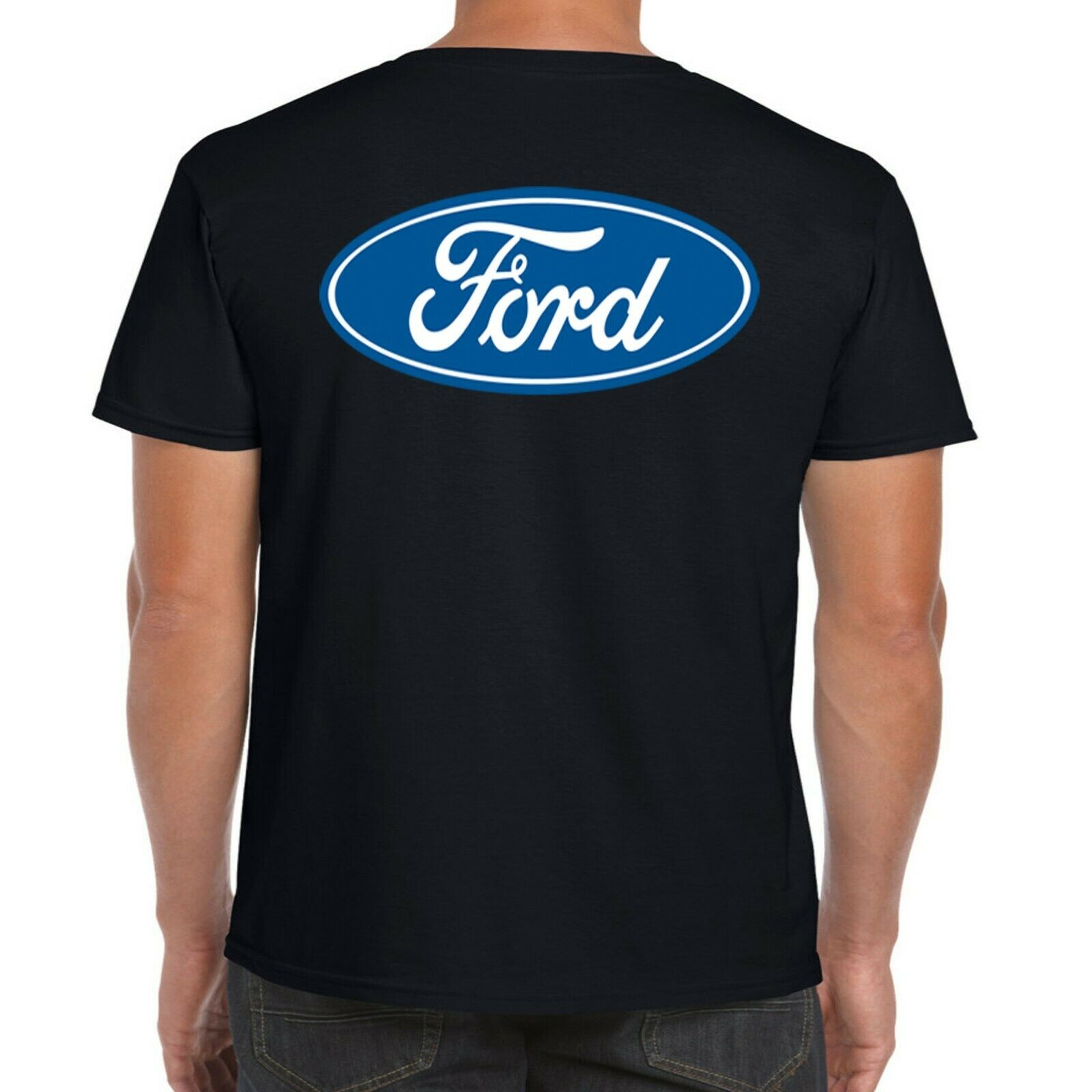 Men's Ford T Shirt Classic Blue Logo Genuine Retro Vintage RS ST Car ...