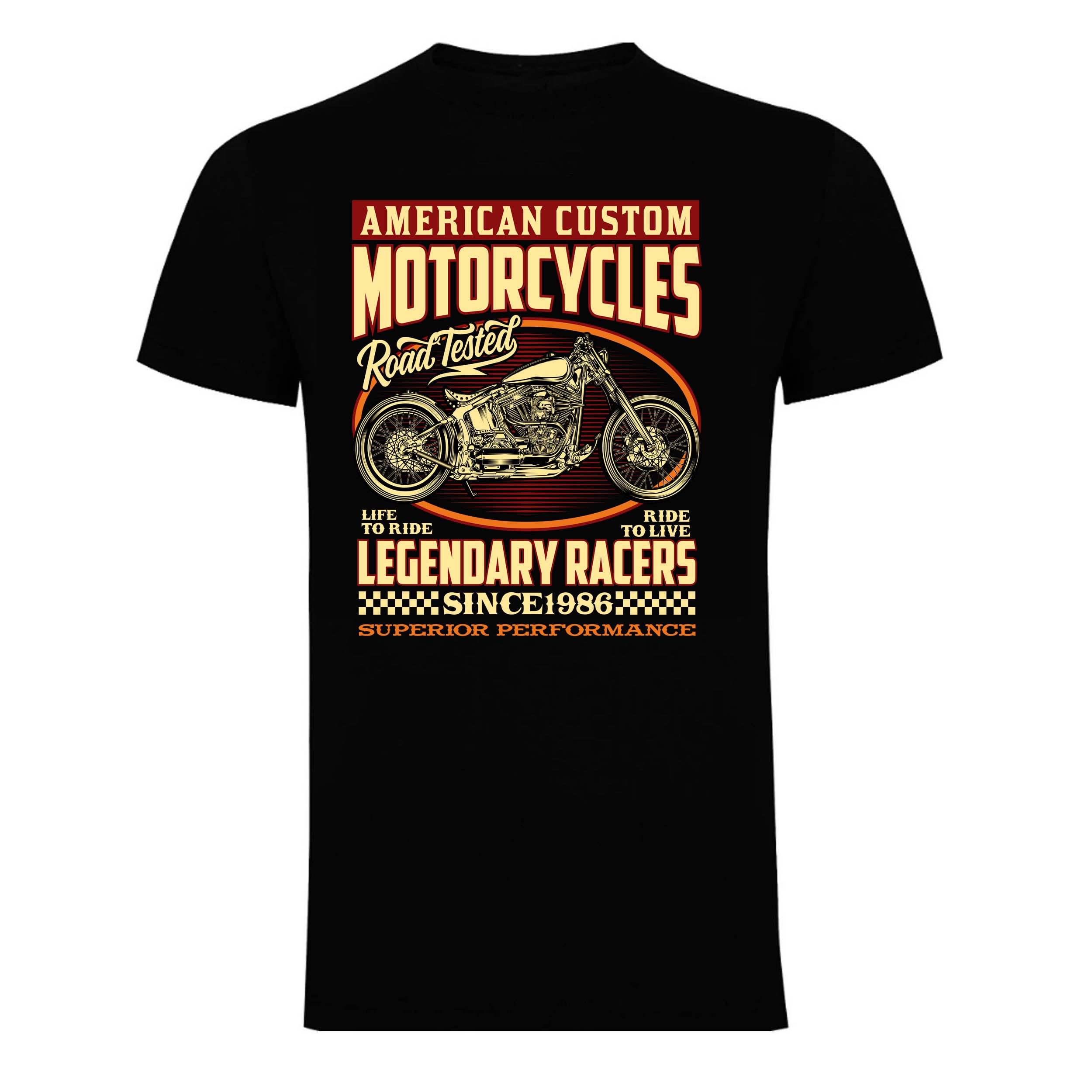 Hotrod 58 Biker Motorcycle American Legendary T Shirt