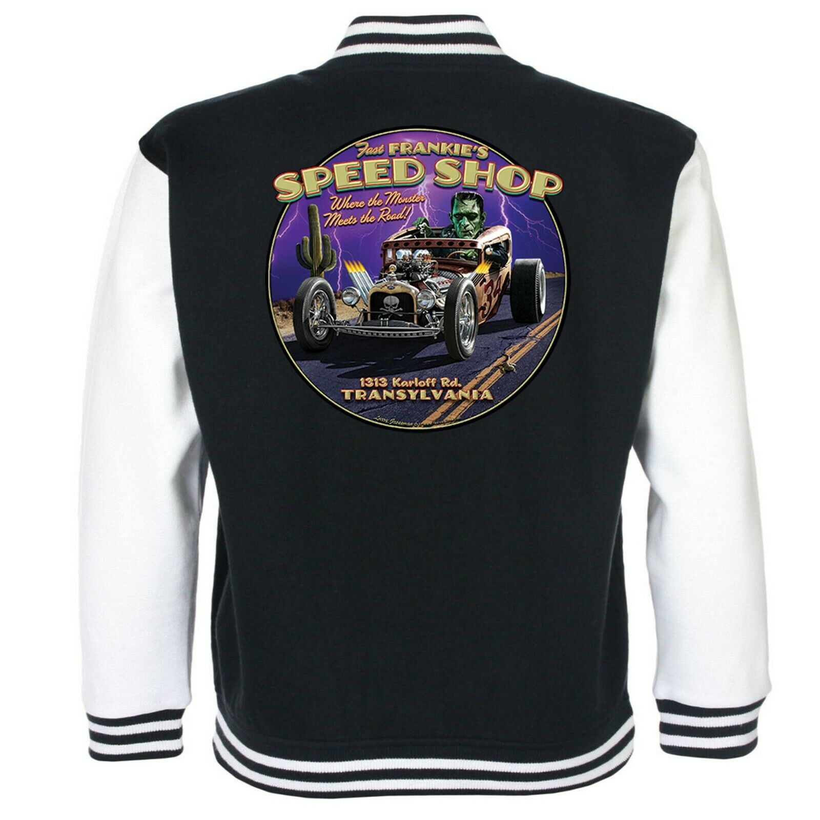 Hotrod 58 Fast Speed Shop American Varsity Garage Jacket Classic ...