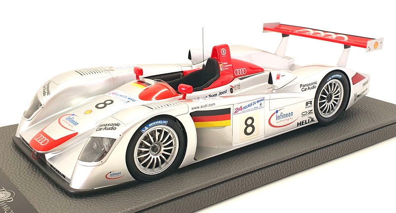 Top Marques 1/18 Scale TOP106A Audi R8 NR.8 Le Mans 2000 - Silver