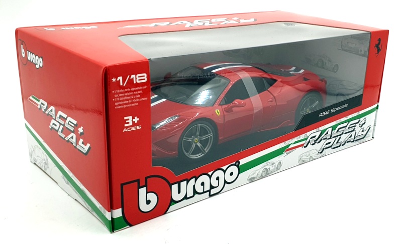 Burago 1/18 Scale 18-16002 - Ferrari 458 Speciale - Red | eBay