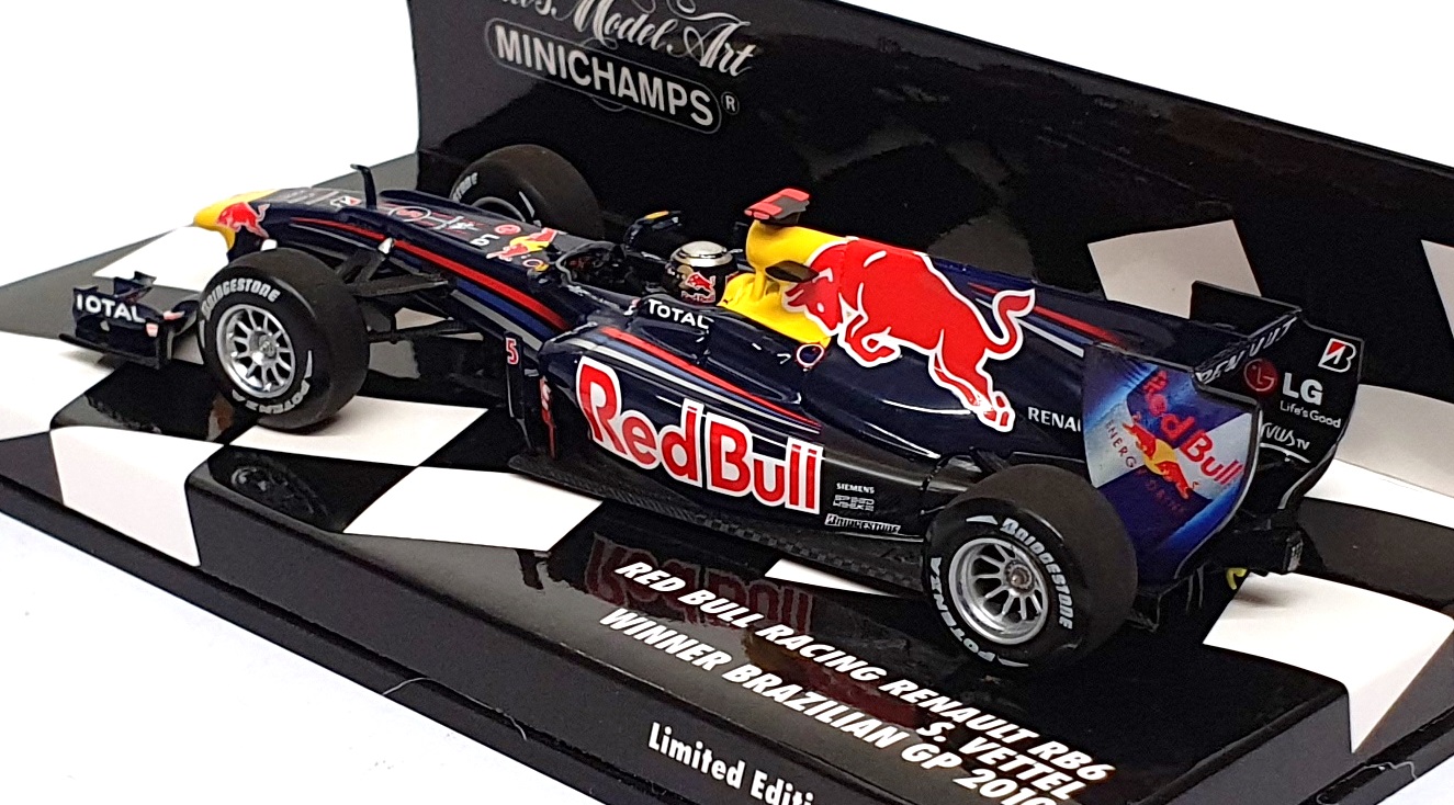 Minichamps 1/43 Scale 410 100205 - F1 Red Bull Renault 1st Brazil GP 2010 Vettel