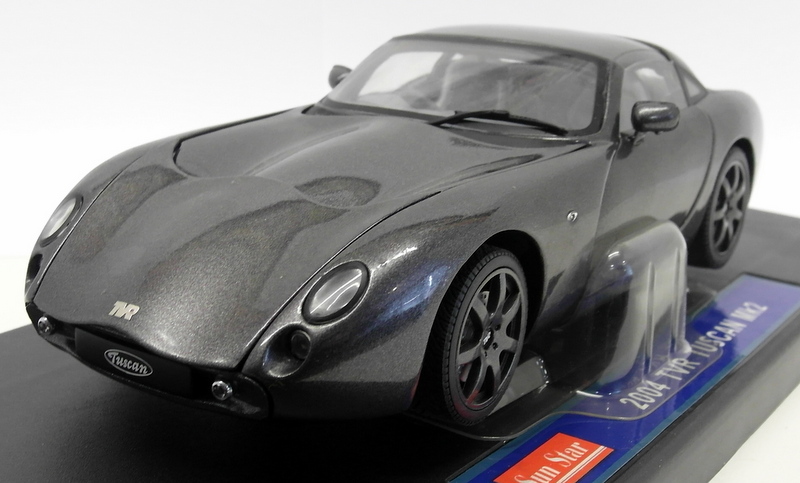 Sunstar 1/18 Scale Diecast - 4461 2004 TVR Tuscan MK2 Starmist Grey