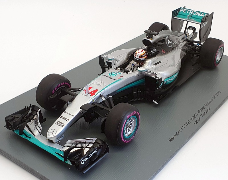 Spark 1 18 Scale 18s243 Mercedes F1 W07 Hybrid Winner Monaco Gp 16 Silver Ebay