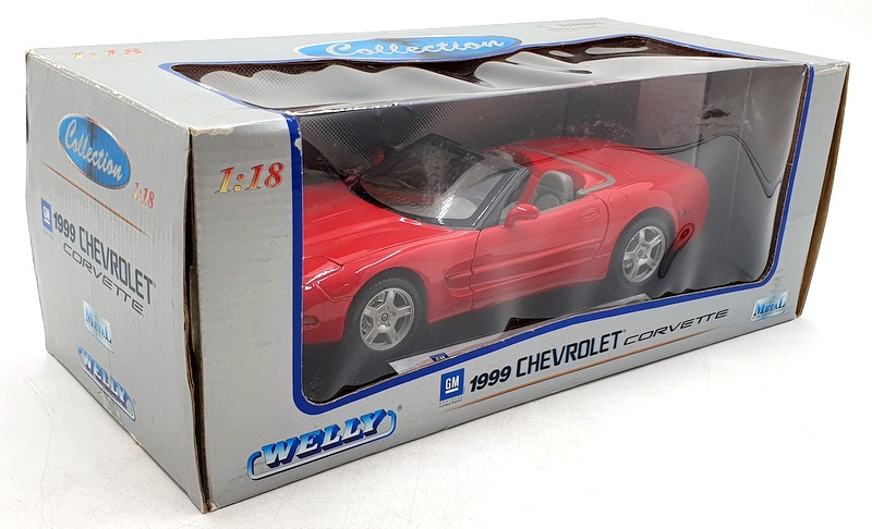 Welly 1/18 Scale Diecast 2111 - 1999 Chevrolet Corvette - Red | eBay