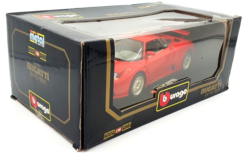Burago 1/18 Scale Diecast 3055 - 1991 Bugatti EB 110 - Red | eBay